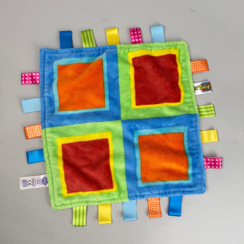 Taggies Sensory Baby Blanket Unisex Multicolor Excellent Plush Lovey